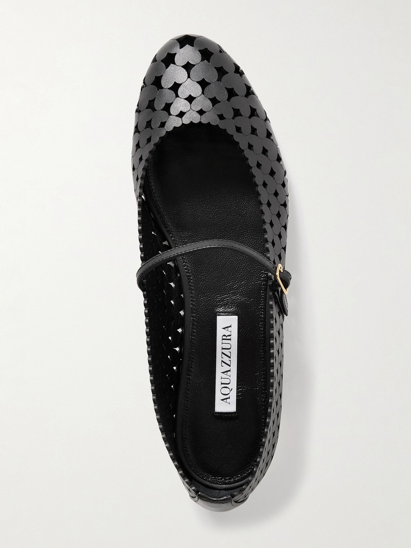 Amourose Cutout Leather Ballet Flats 5