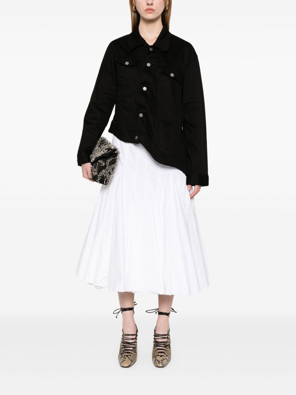 asymmetric shirt jacket - 2