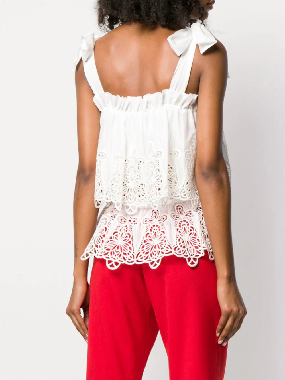 intaglio embroidered top - 4