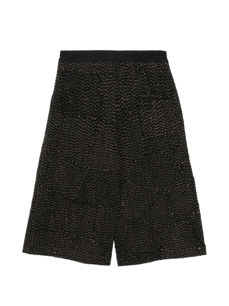 By Walid re-patch cropped trousers outlook