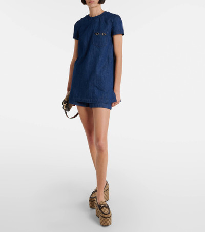 GUCCI Horsebit denim minidress outlook