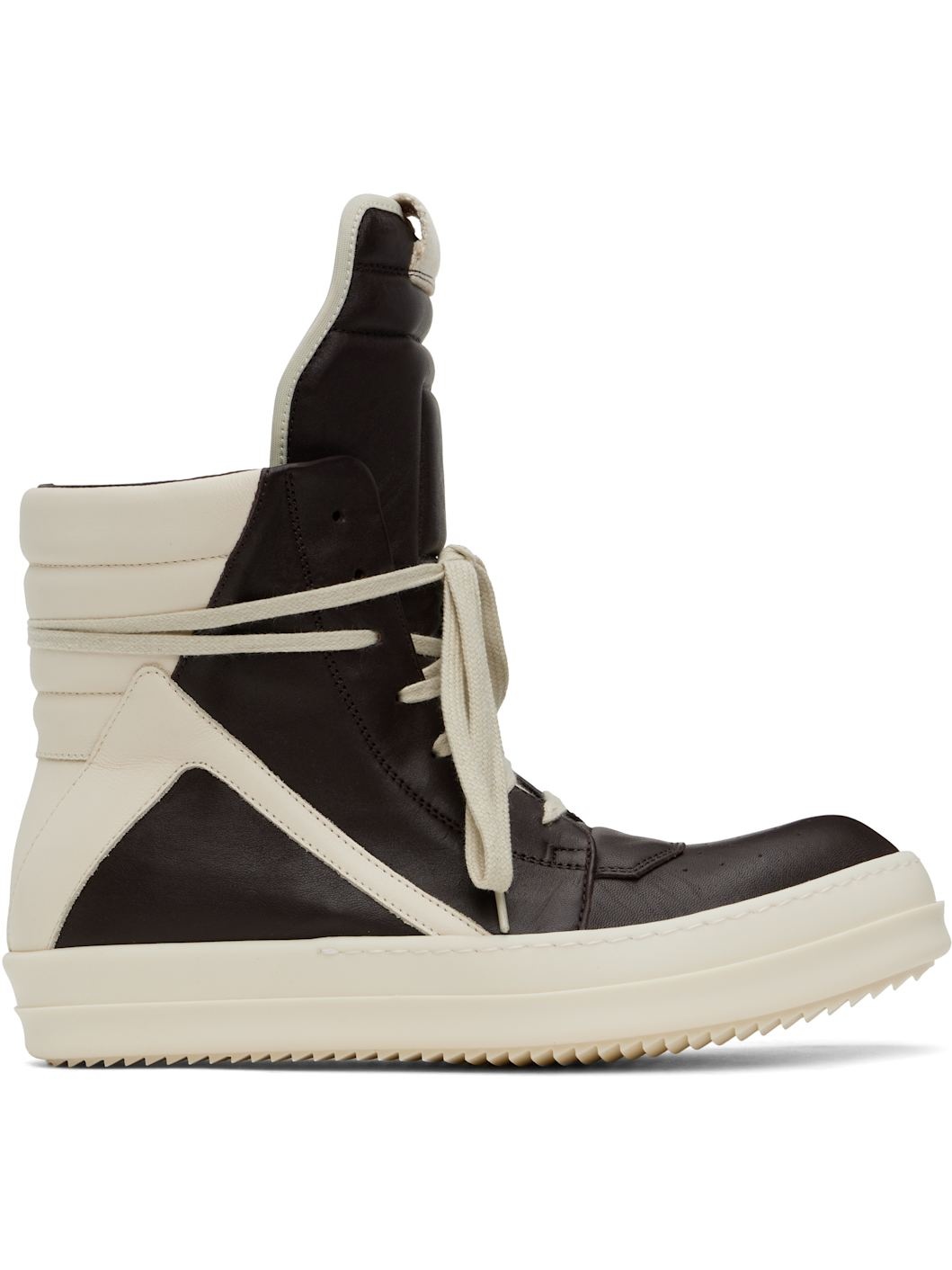 Brown & Off-White Hollywood Geobasket Sneakers - 1
