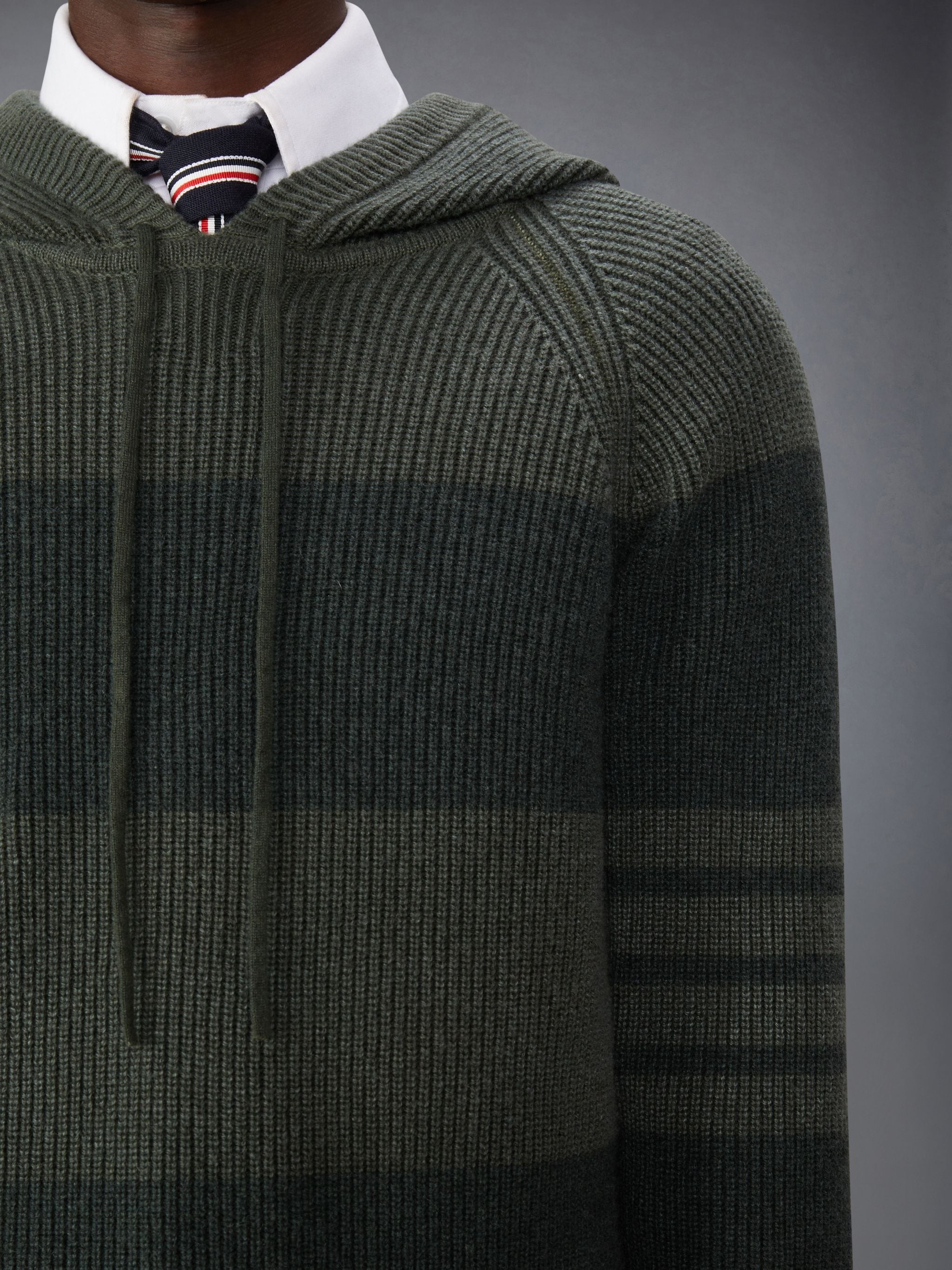 Cashmere 4-Bar Rugby Stripe Hoodie - 6
