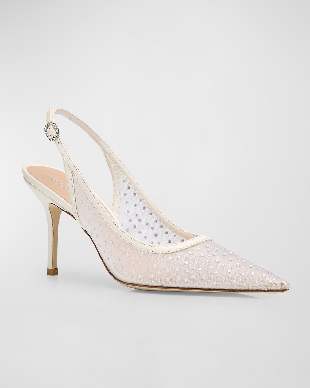 Emilia Crystal Mesh Slingback Pumps - 3