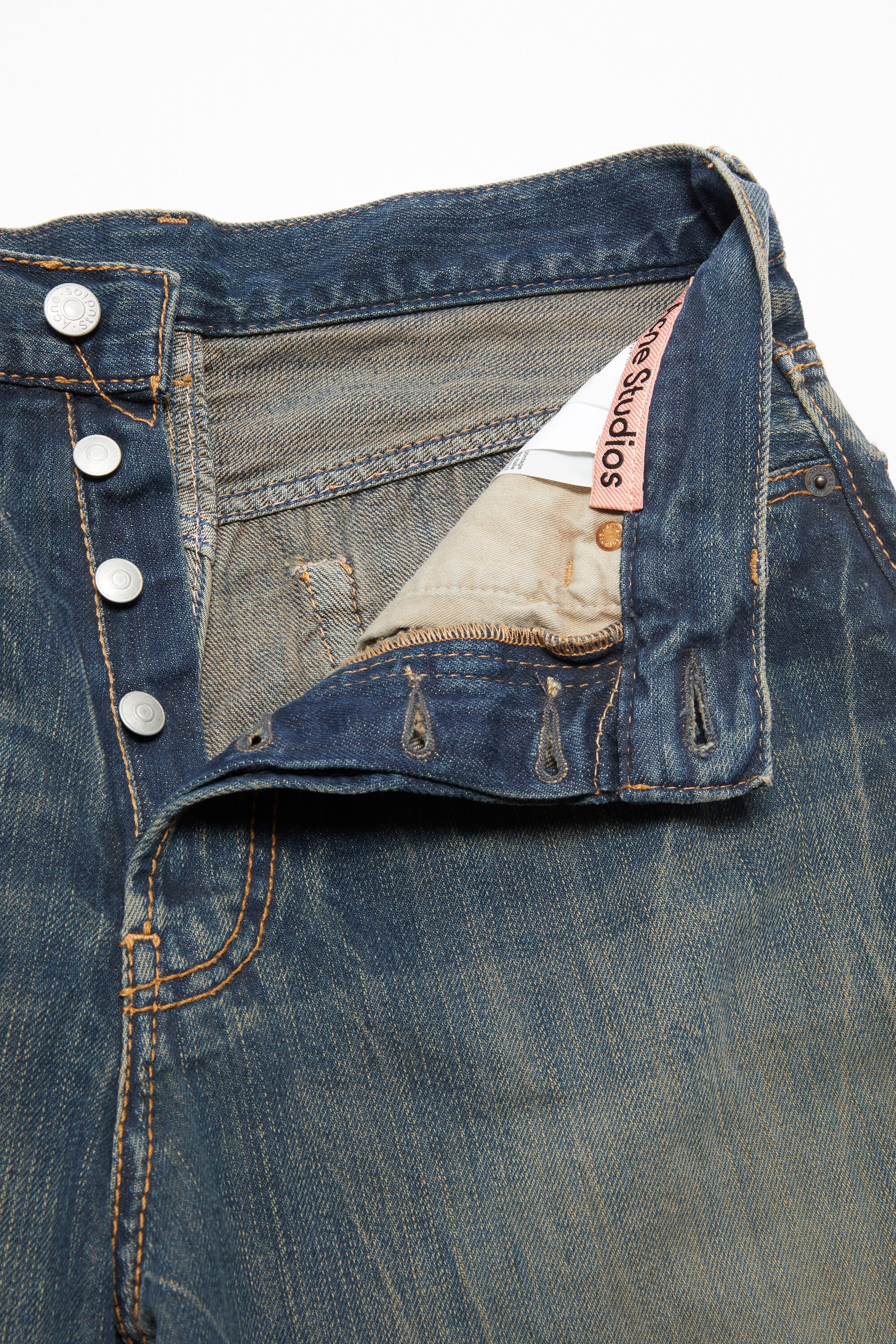 Denim shorts - loose fit - Dark Blue - 6