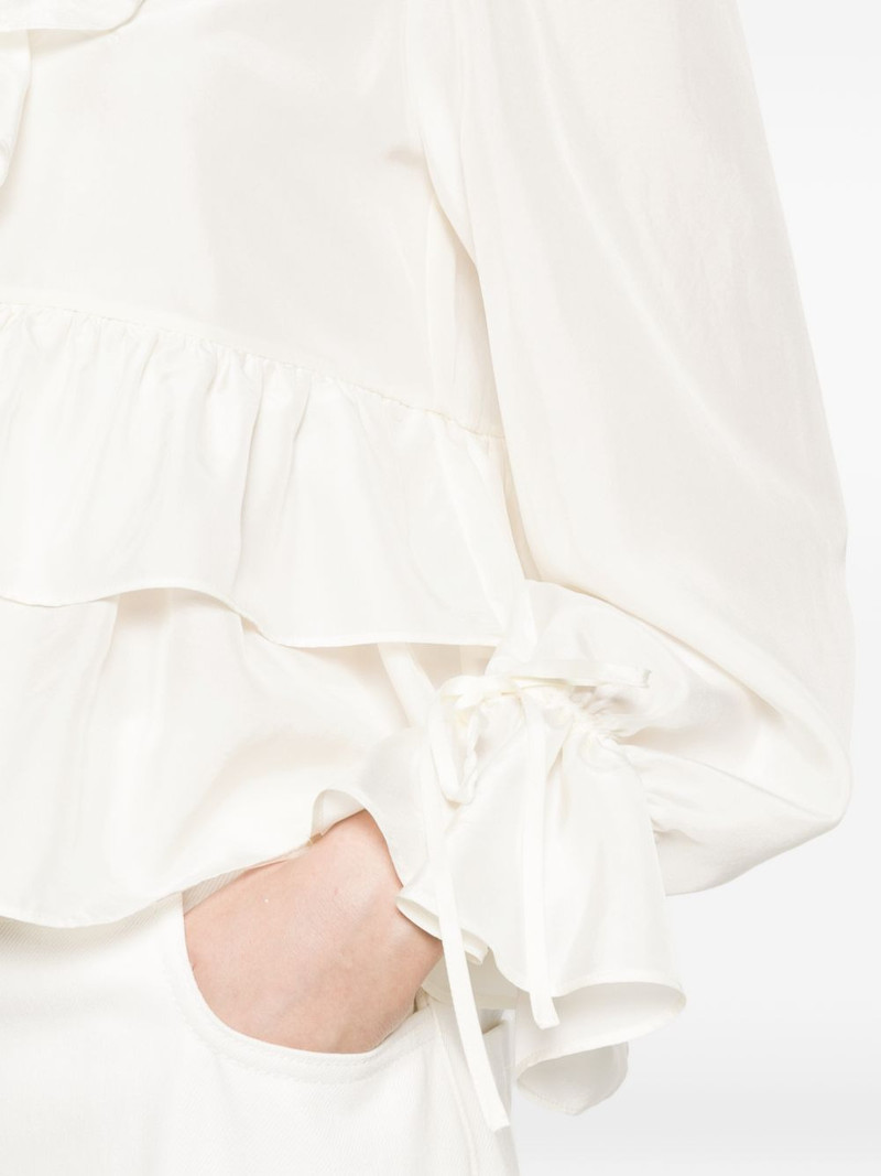 Playful Volumes ruffled tie blouse 5