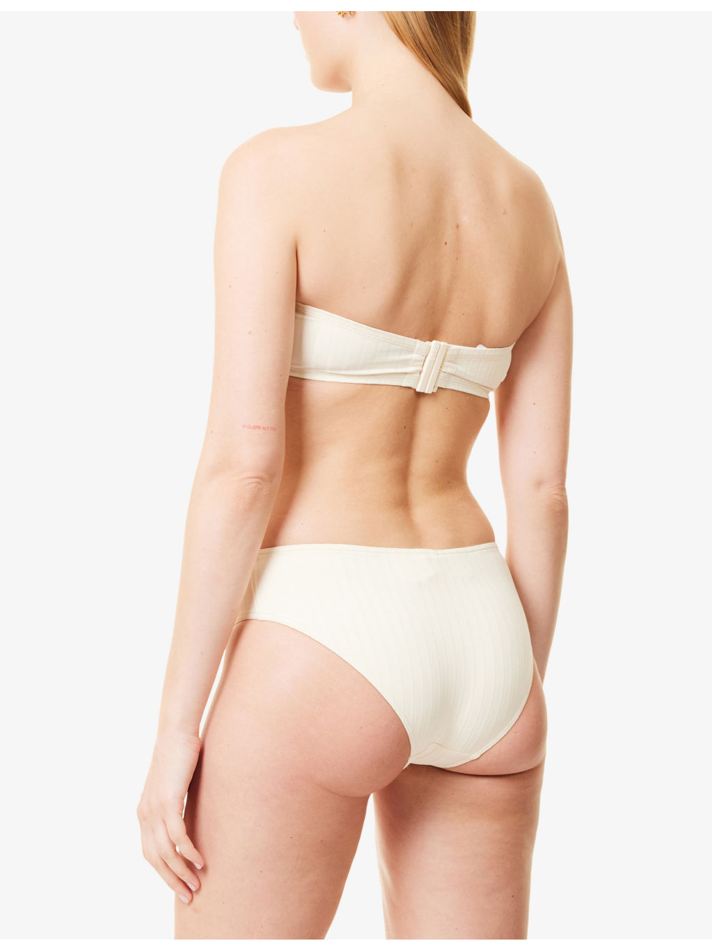 Playa Bandeau Ribbed Stretch-Woven Bikini Top - 3