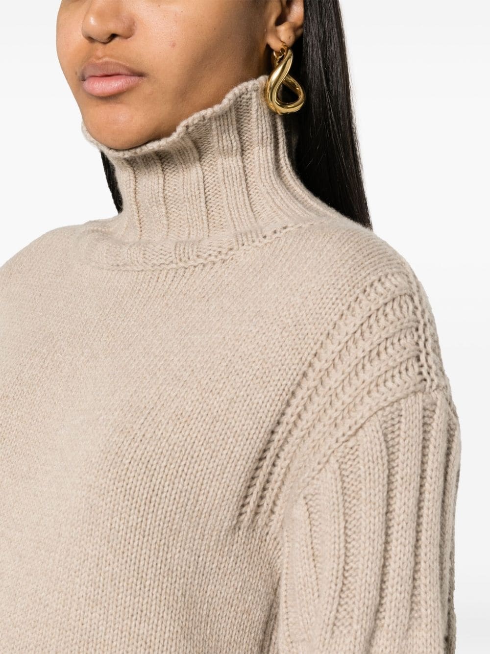 roll-neck cashmere jumper - 5
