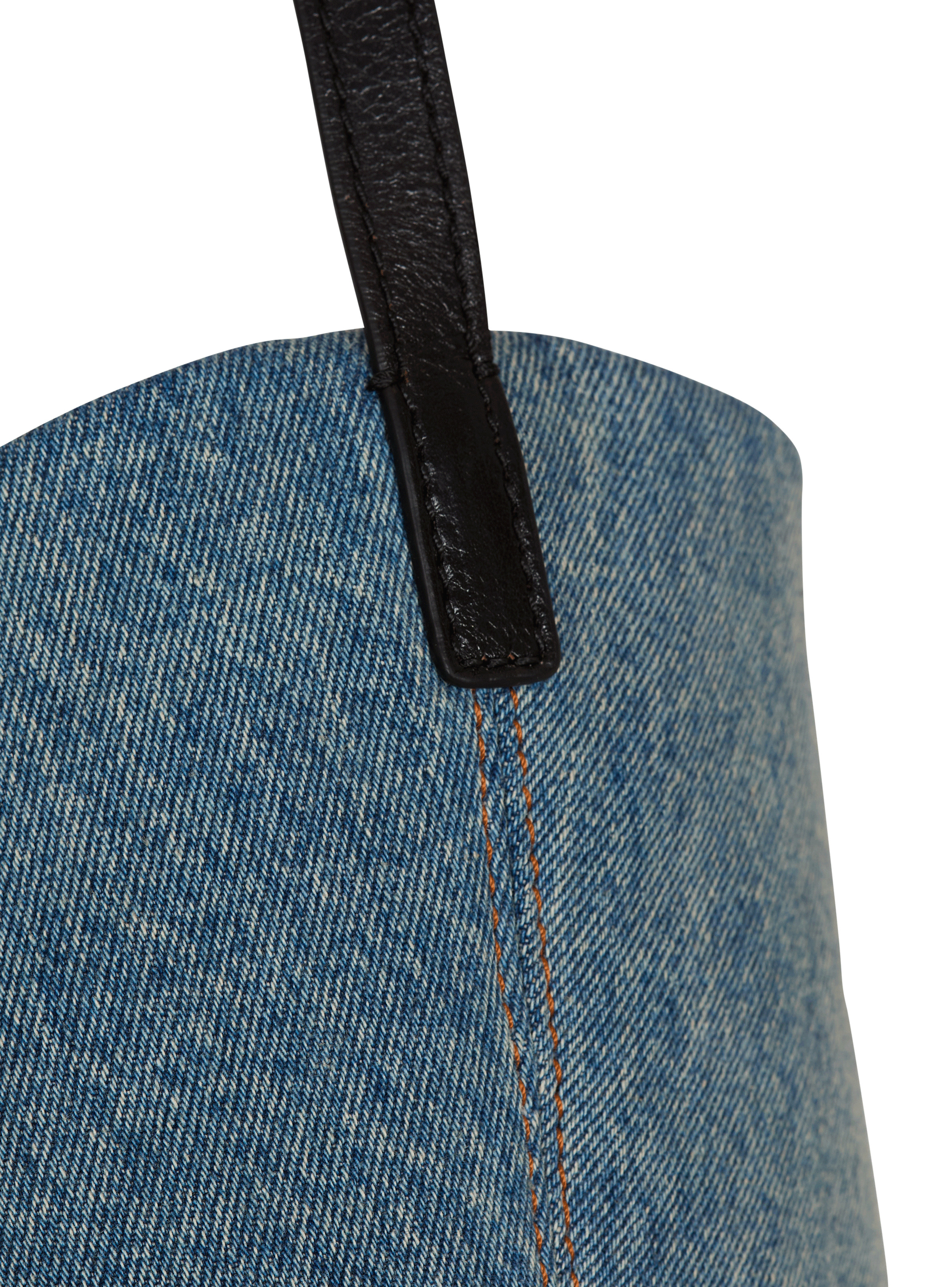 Track denim tote bag - 5