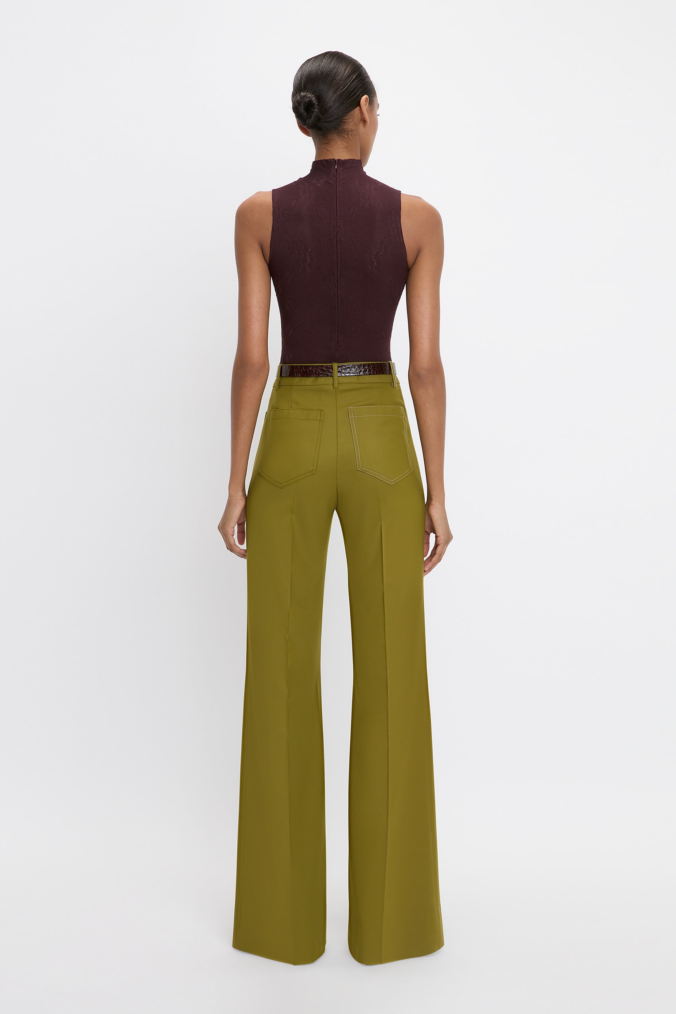 Alina Trouser In Willow - 4