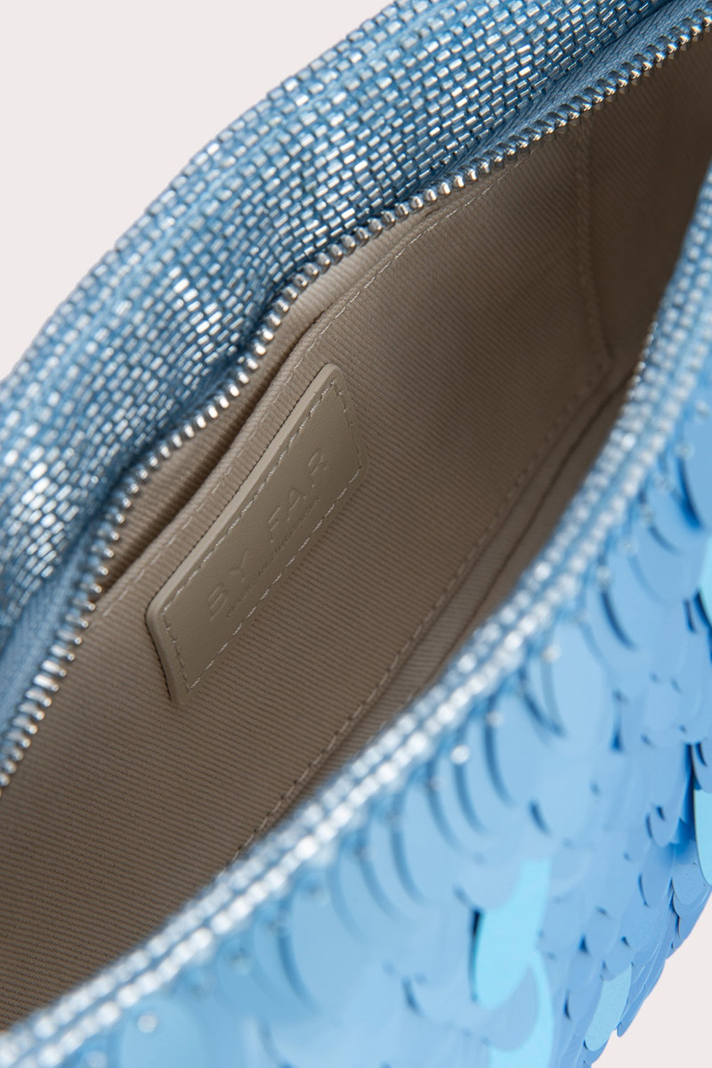 Dulce Aquamarine Sequins and Metallic Leather 7