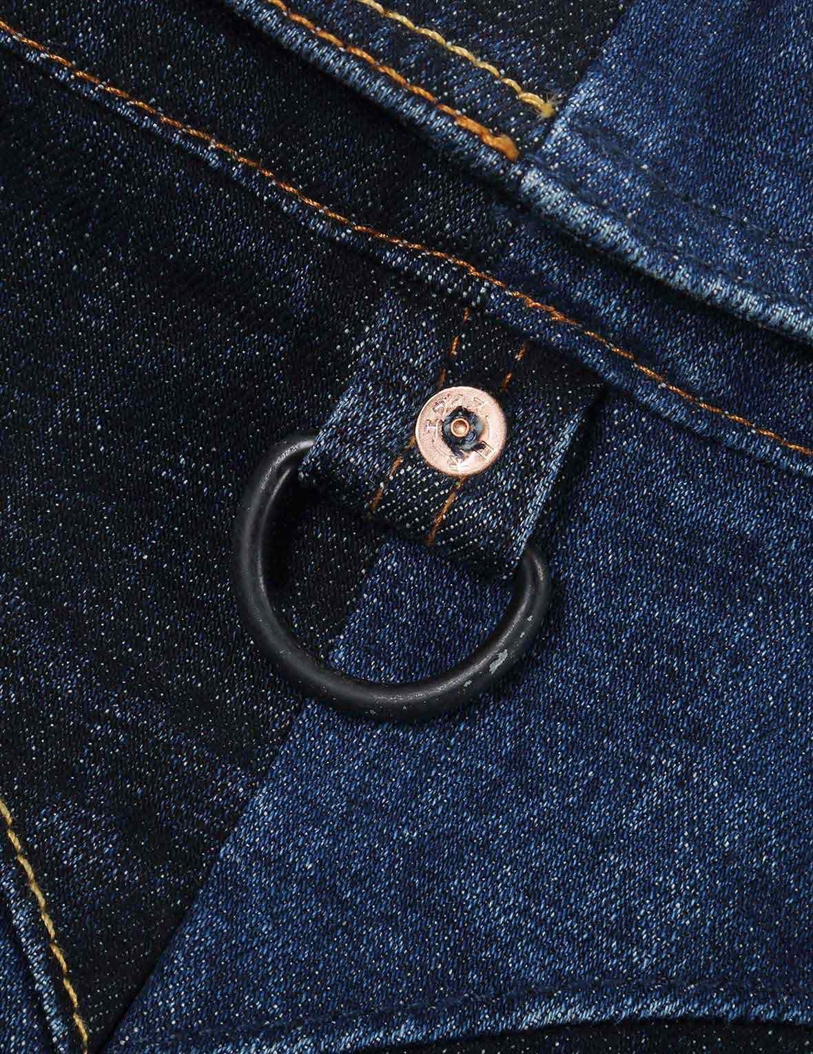 DAICOCK INSERTED 2-TONE DENIM JACKET - 13