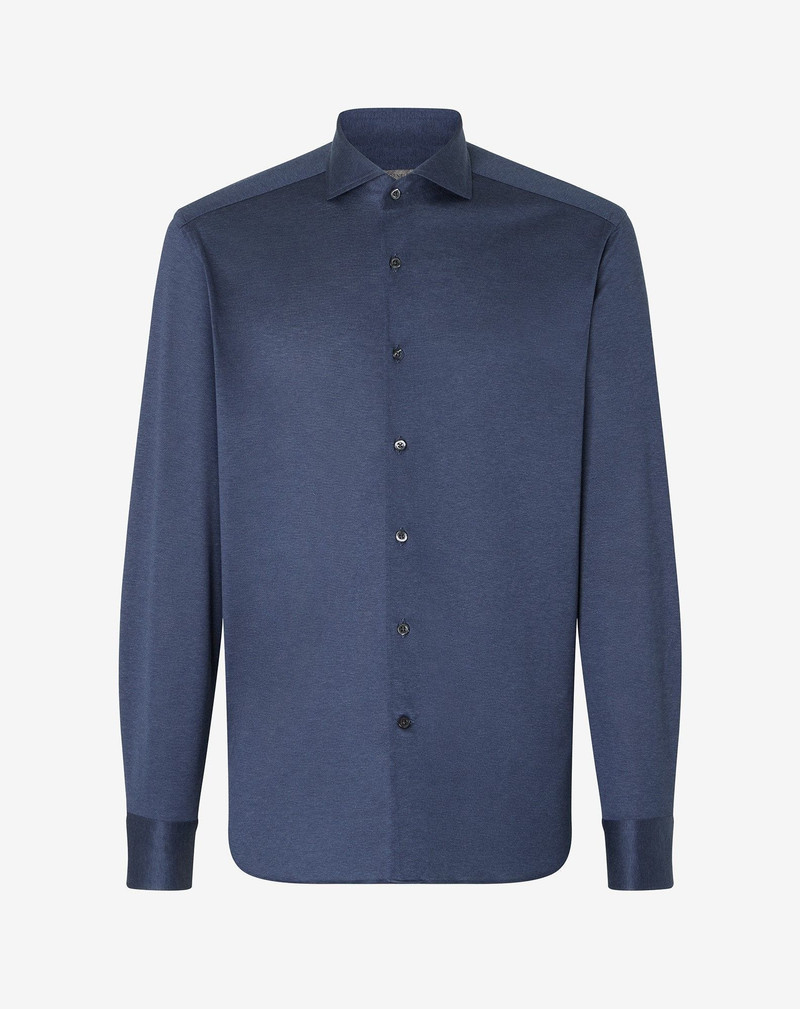 Avio blue jersey cotton shirt 1