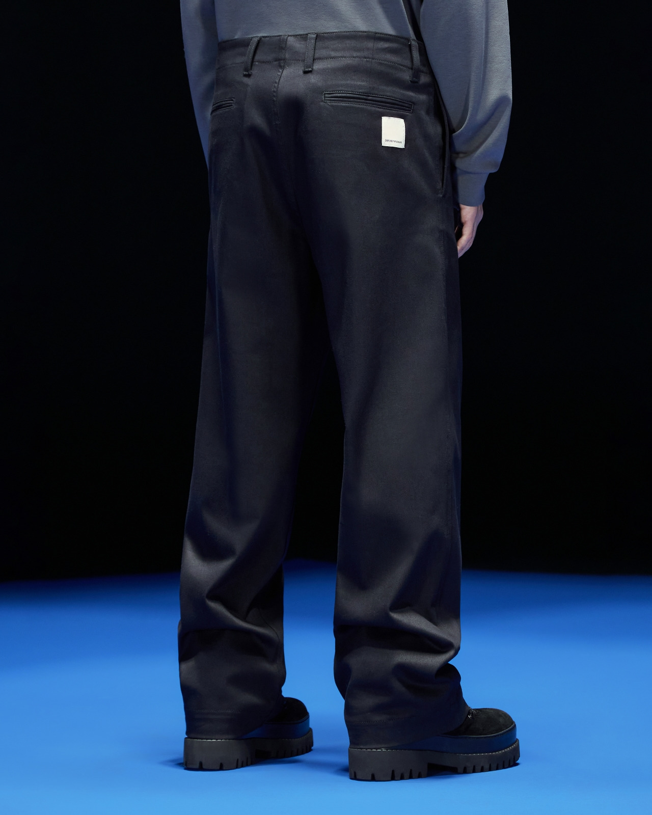 ASV Black Blue capsule collection cotton-blend chino trousers - 3