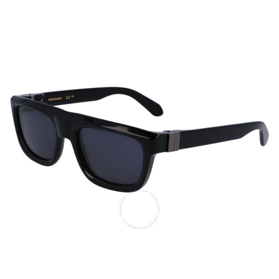 Ferragamo Grey Square Men's Sunglasses SF2009S 001 56 - 1