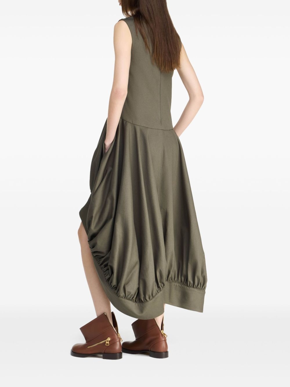 balloon-hem midi dress - 3