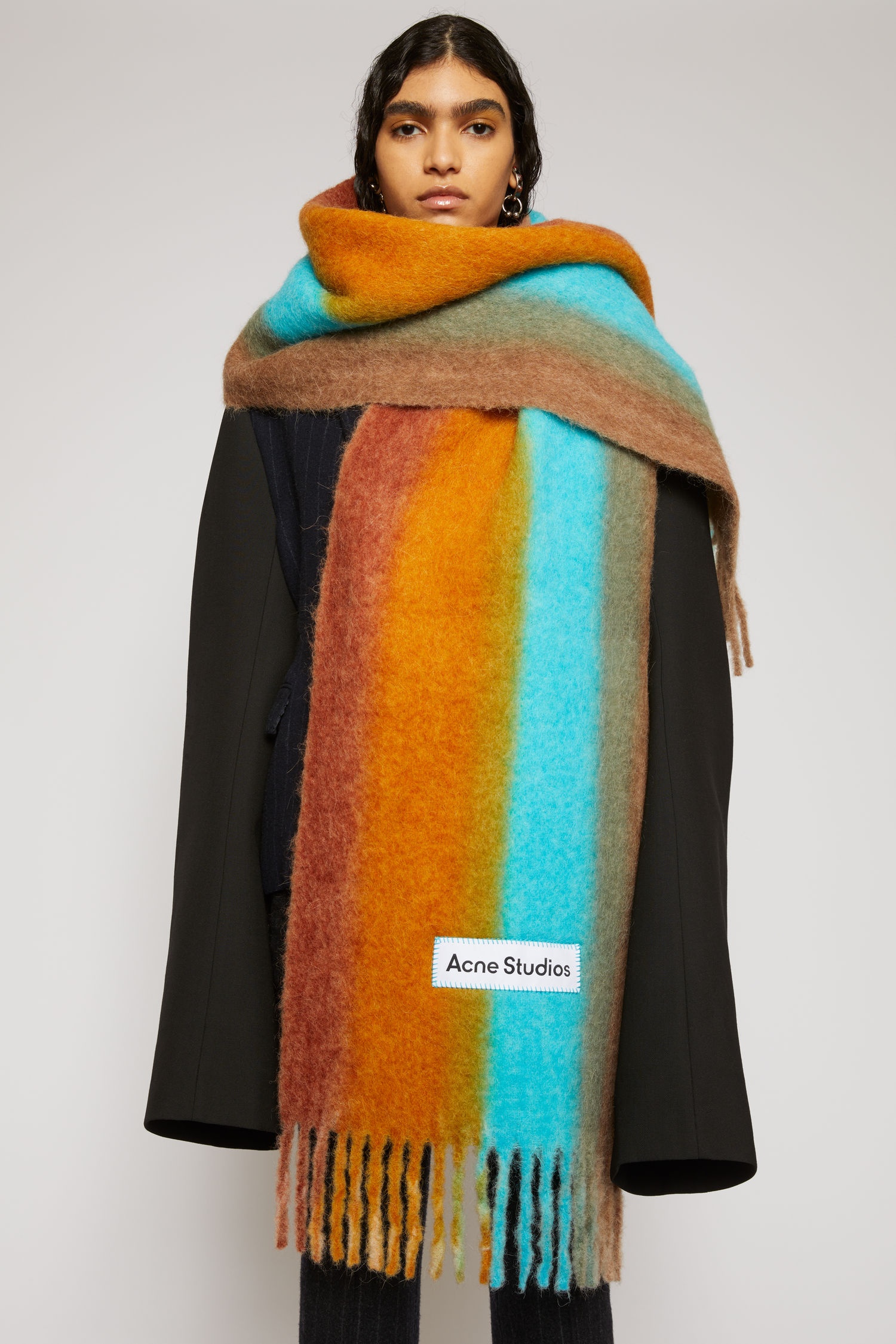 Gradient scarf light blue/orange - 3