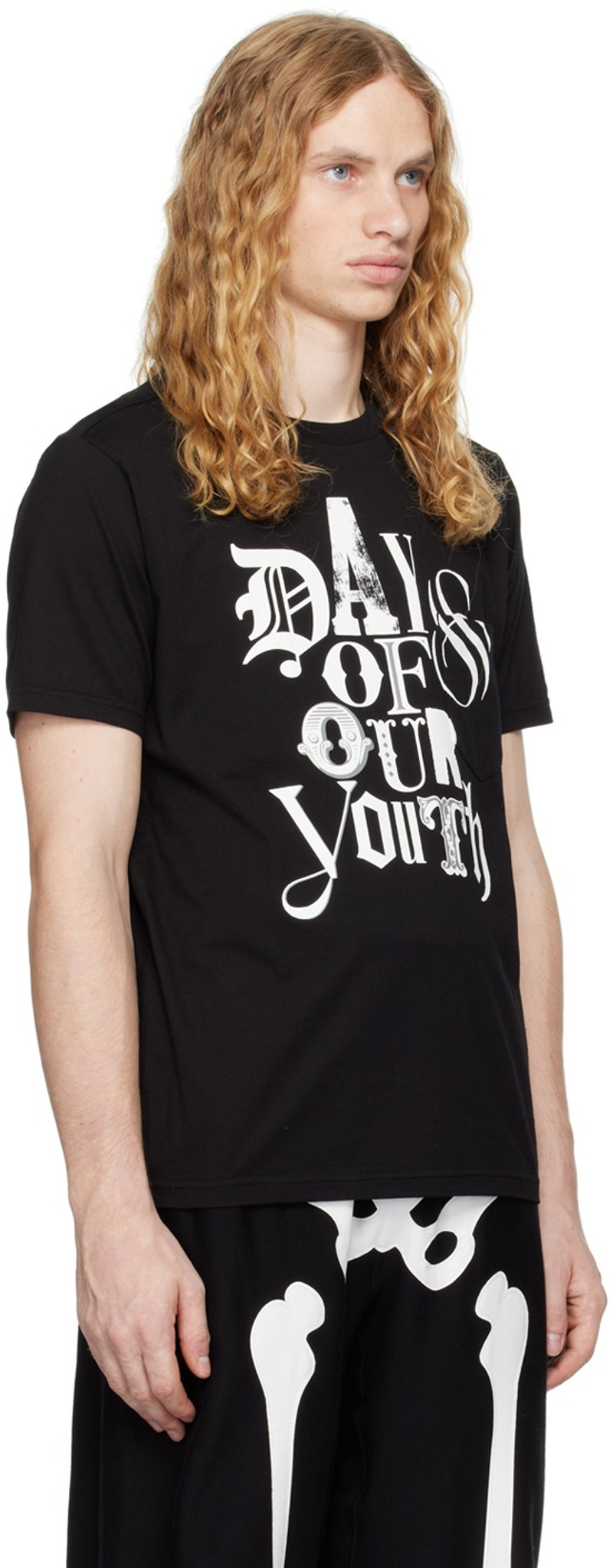 TAKAHIROMIYASHITA TheSoloist. Black 'Days Of Our Youth' T-shirt outlook