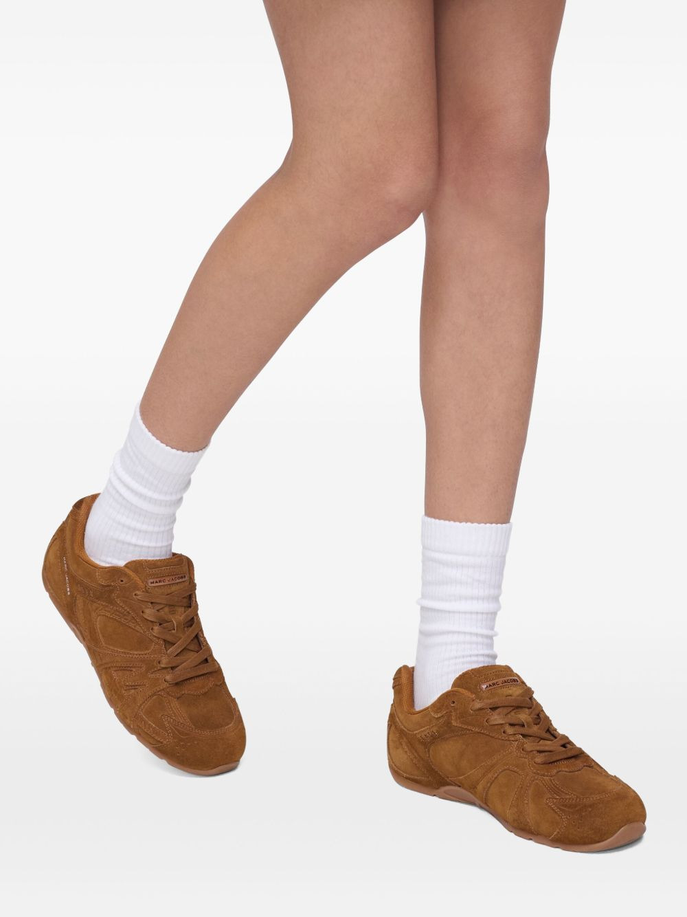 lace-up panelled sneakers - 5
