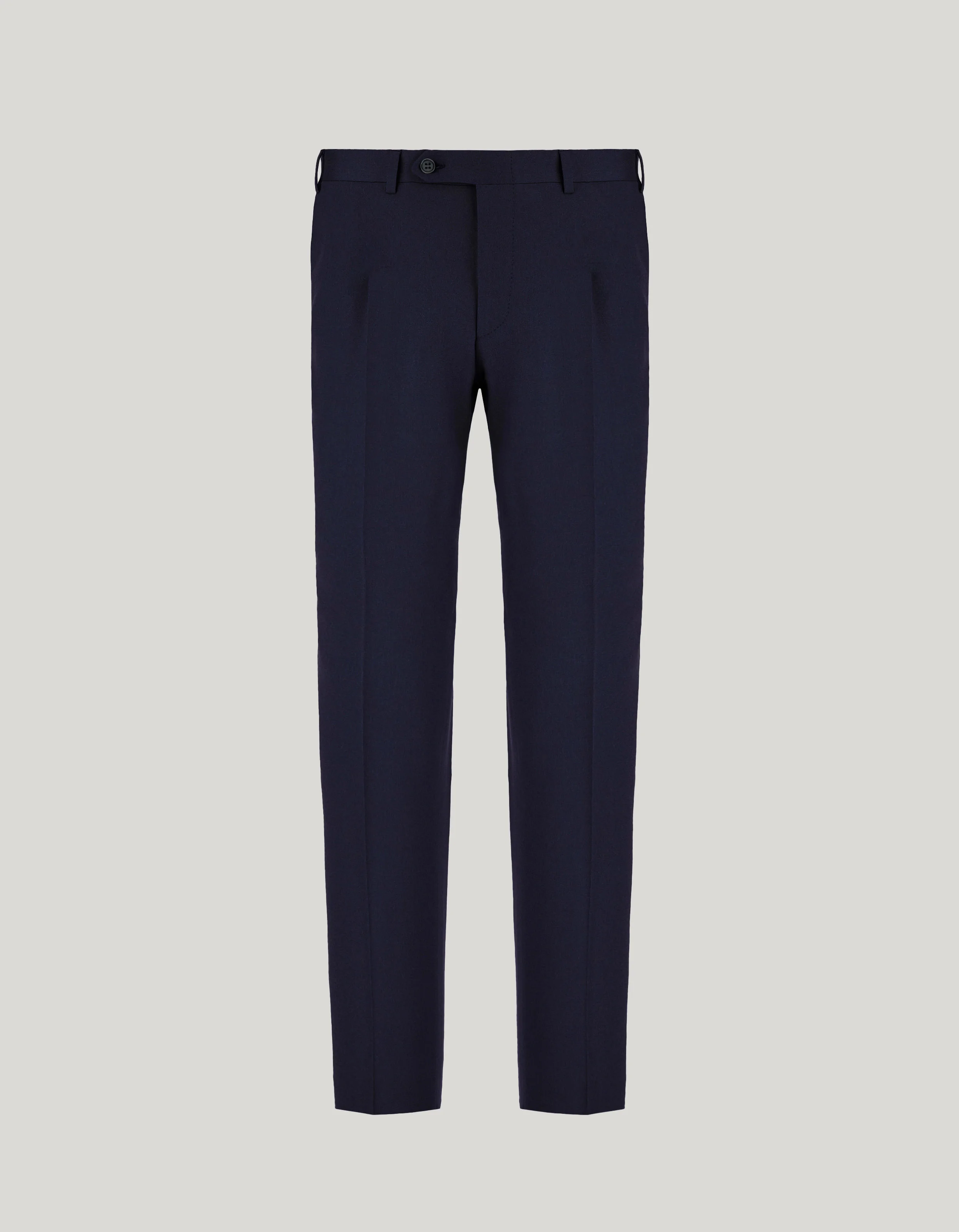 NAVY BLUE CANALI TRAVEL WOOL FLANNEL REGULAR-FIT PANTS - 1