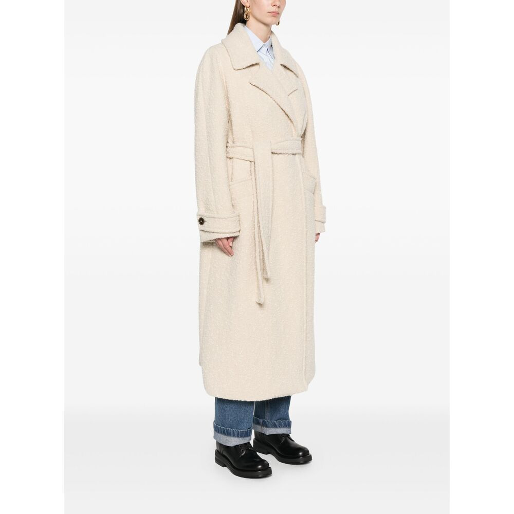 Herno Neutrals Coats - Double Breasted & Peacoats Women - 5