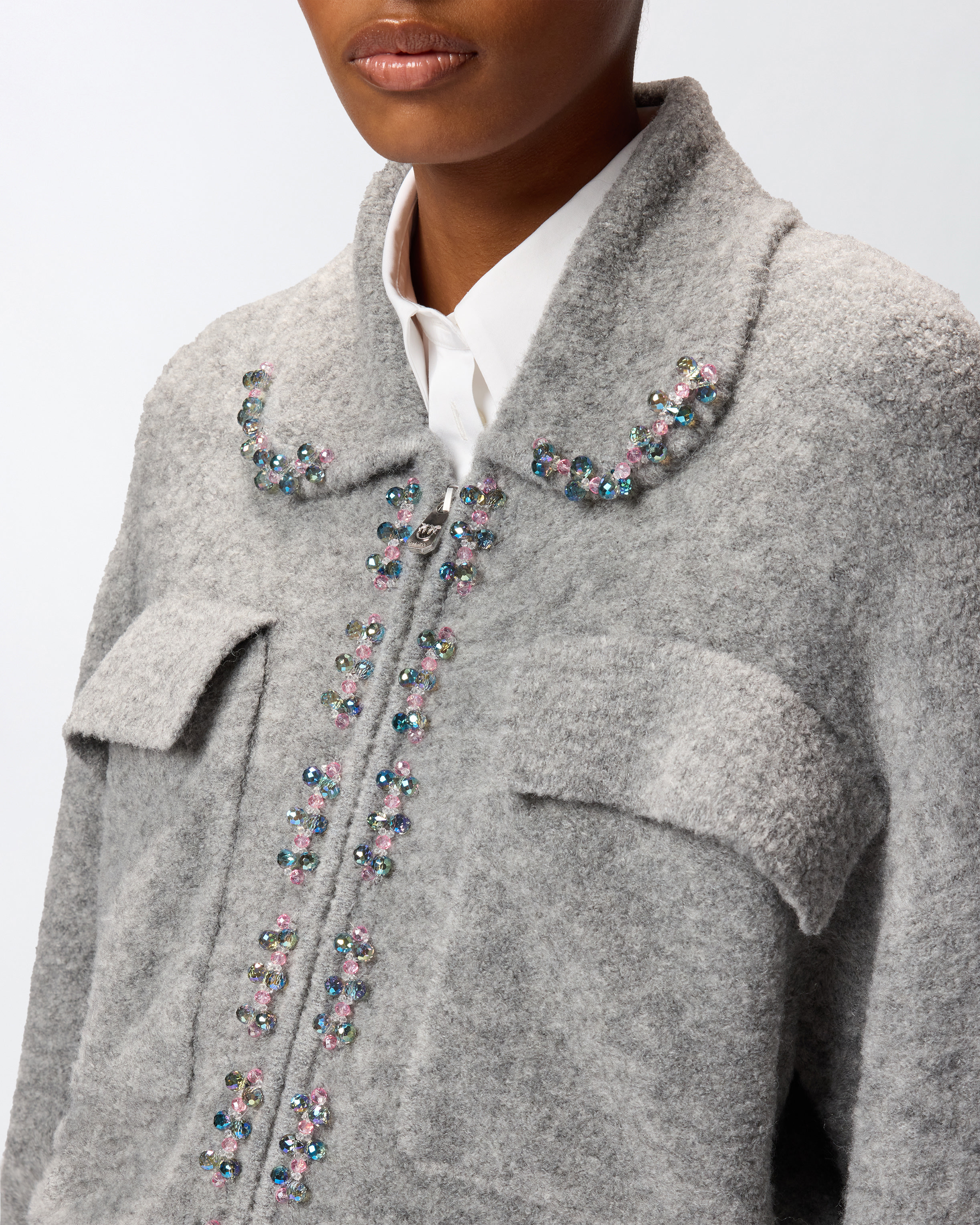 WOOL JACKET WITH EMBROIDERY - 5