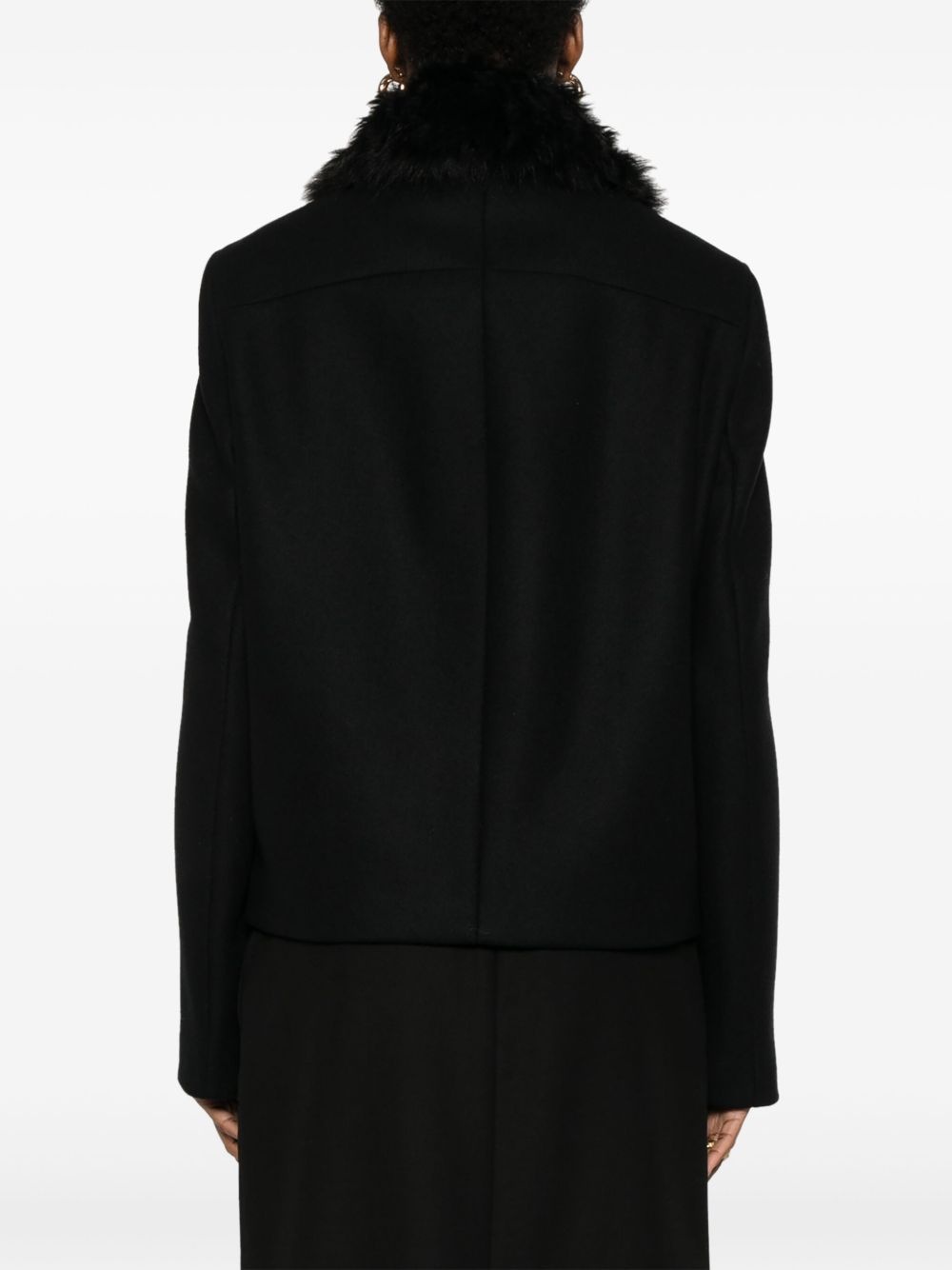 shearling-collar jacket - 4