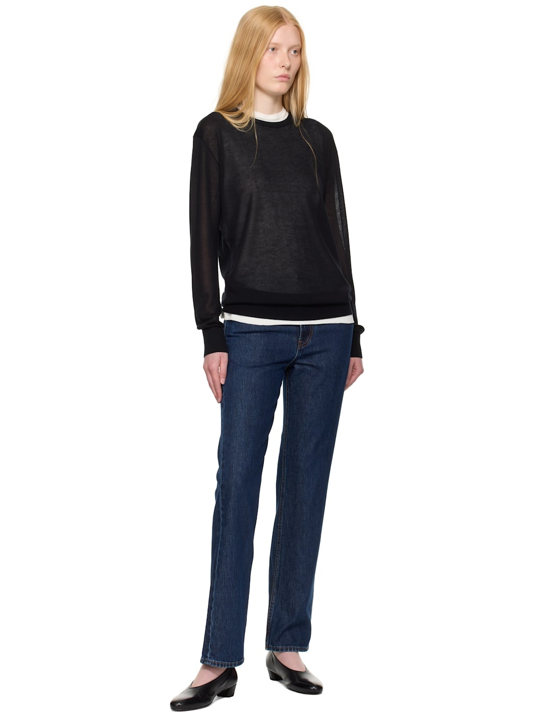 Indigo Low Straight Jeans - 4