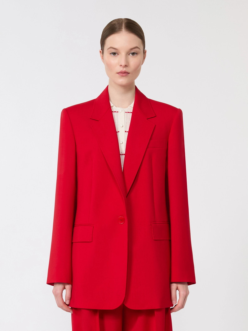 BALCO Single-breasted stretch wool blazer - RED 3
