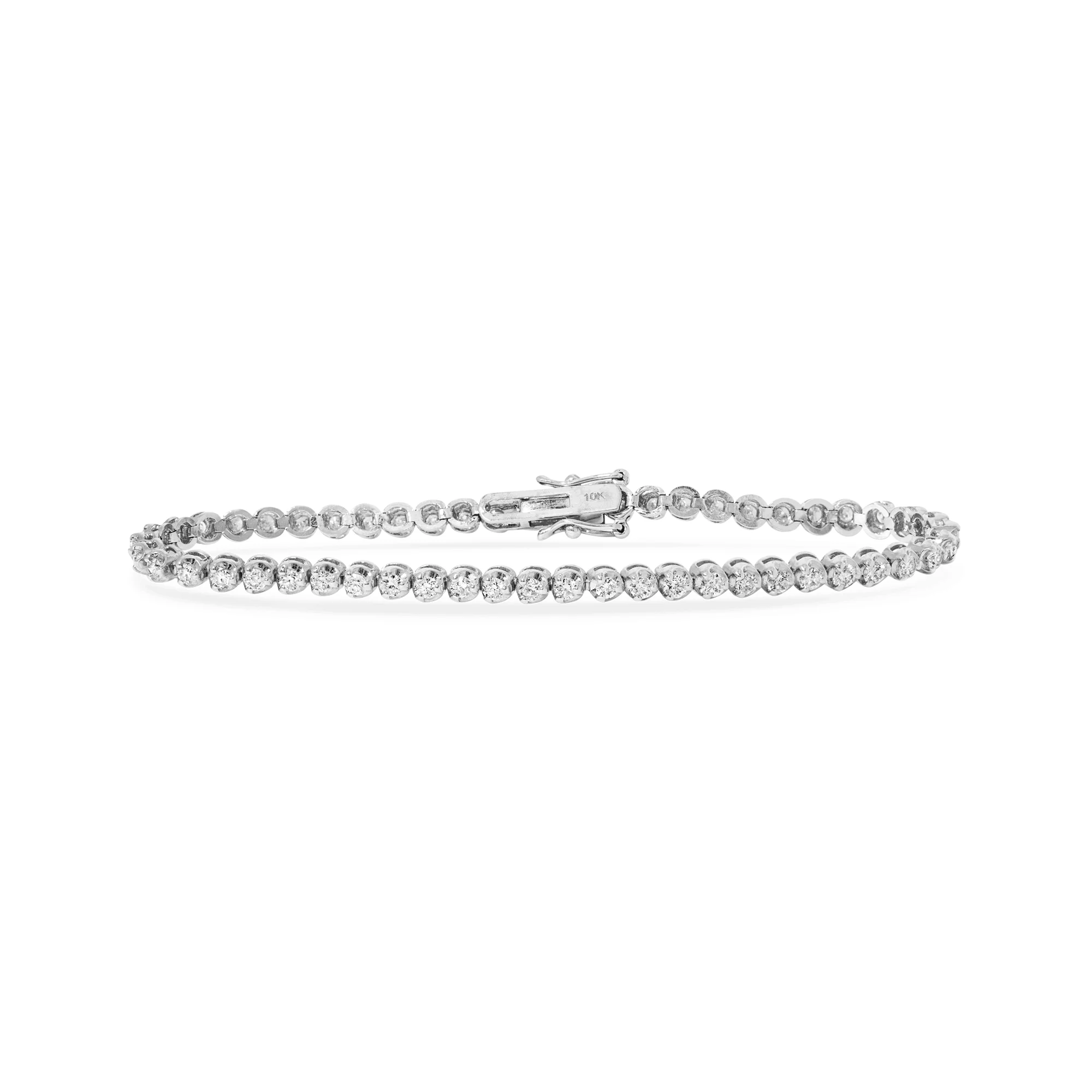 White Gold Noble Diamond Tennis Bracelet - 1