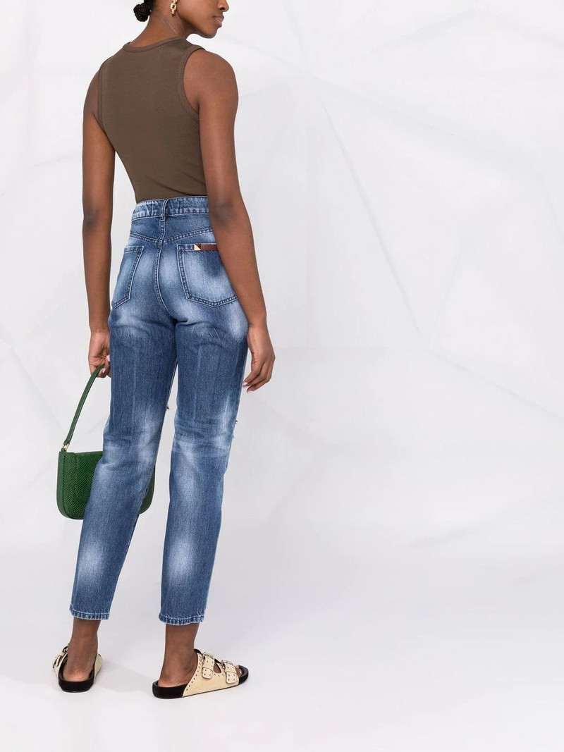high-rise distressed cropped jeans 6