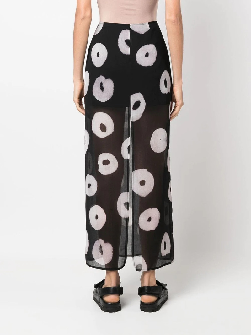 semi sheer printed skirt 4