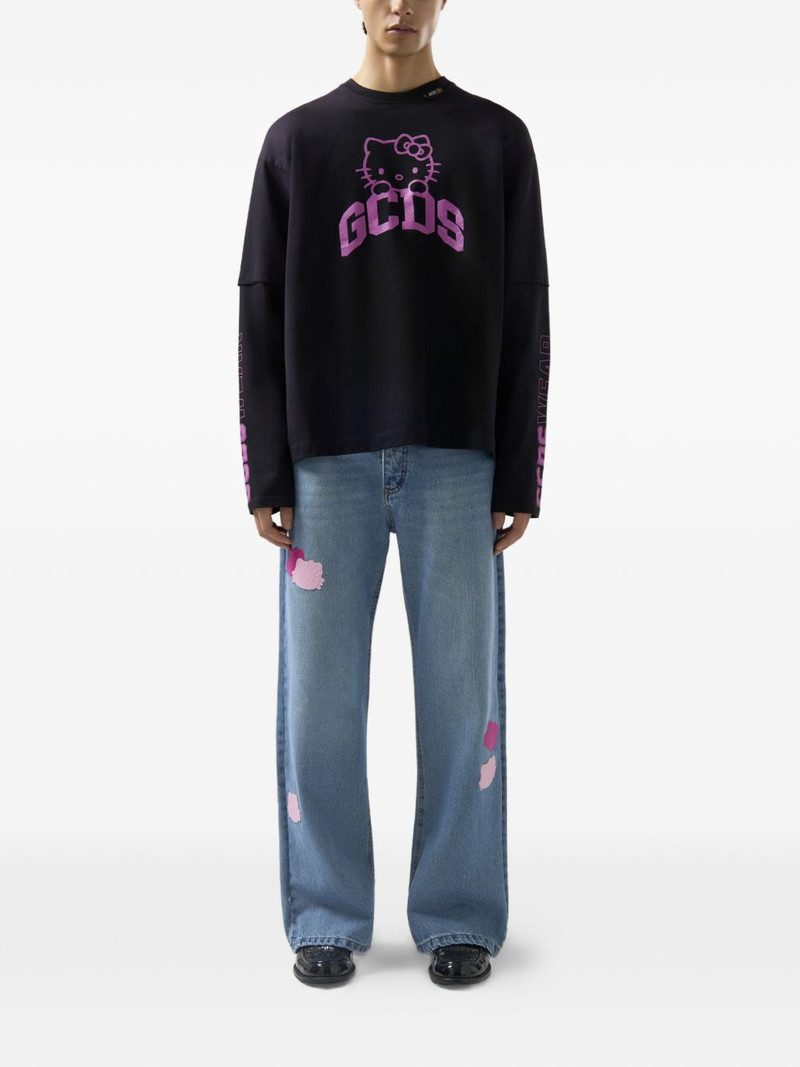 GCDS x Hello Kitty long-sleeved cotton T-shirt outlook
