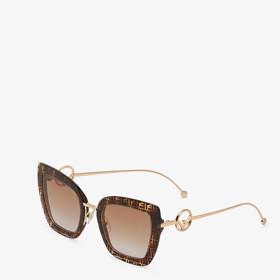 FF Havana acetate and metal sunglasses - 2