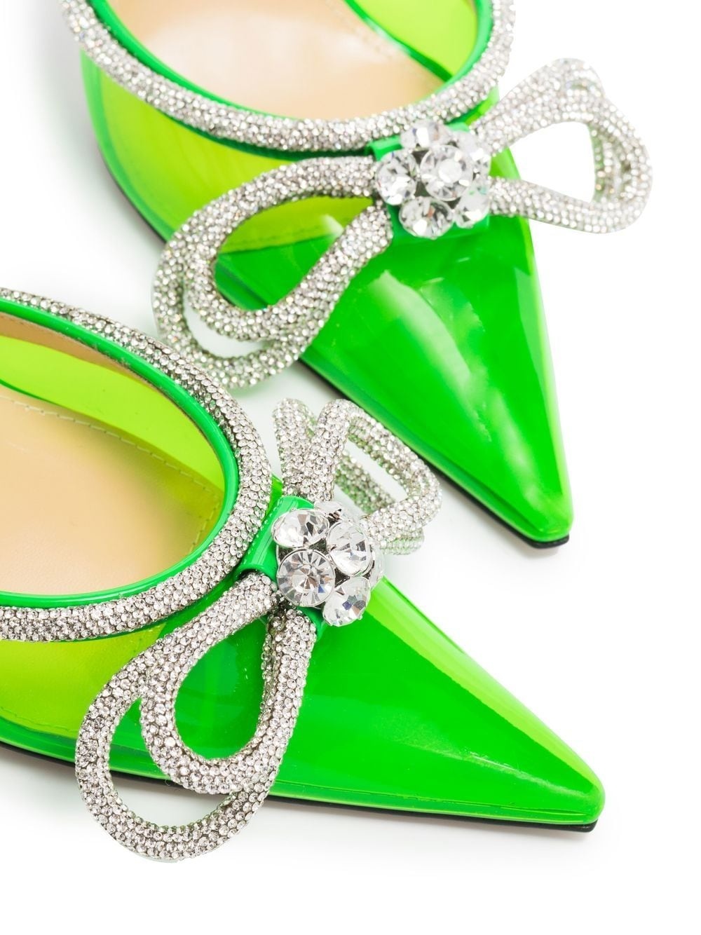 Double Bow 100mm pointed pumps - 4