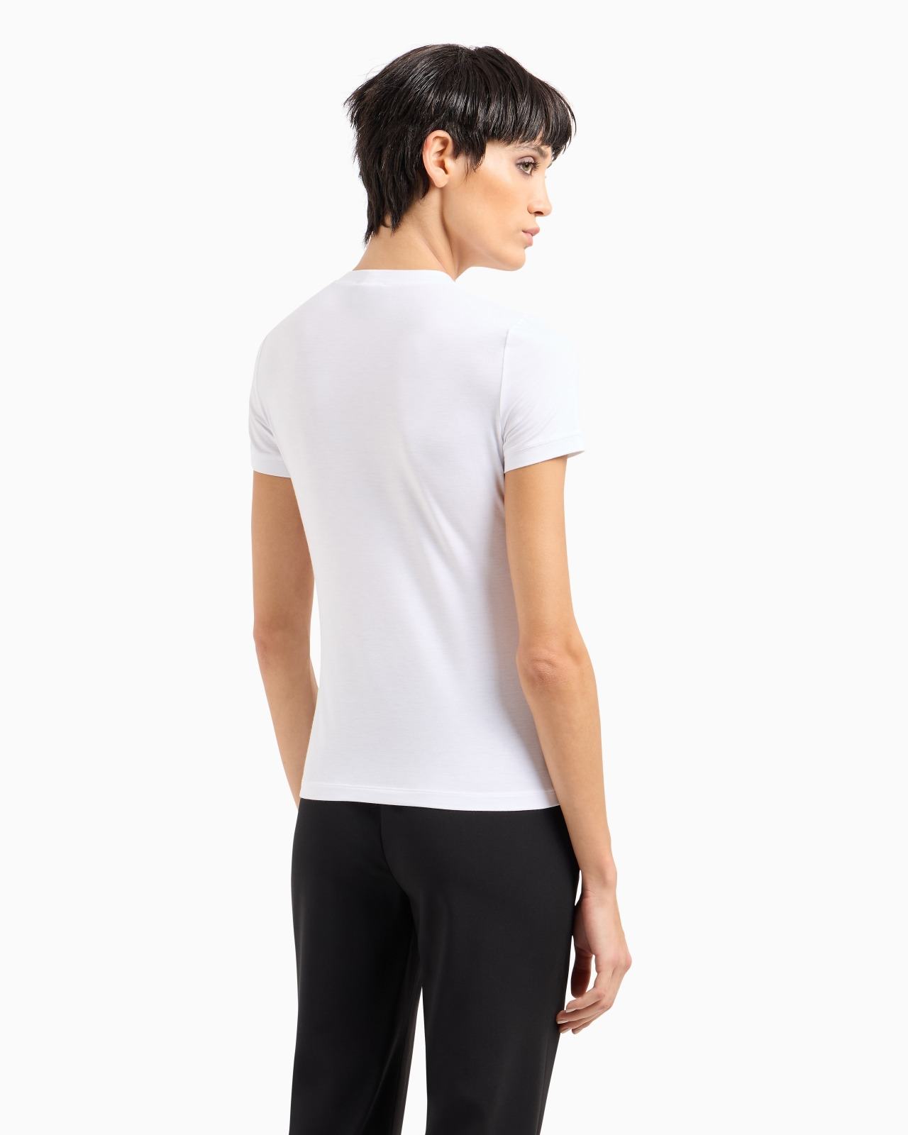 Stretch viscose jersey T-shirt - 3