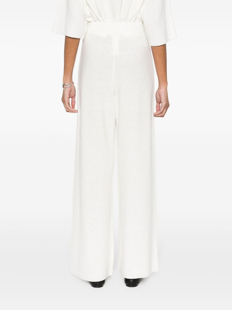sequin-embellished knitted trousers 4