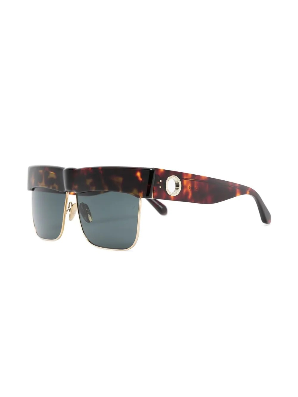 tortoiseshell-effect oversize-frame sunglasses - 2