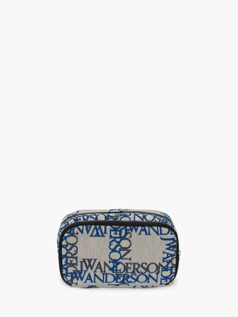 MEDIUM LOGO CANVAS DOUBLE ZIP POUCH 3