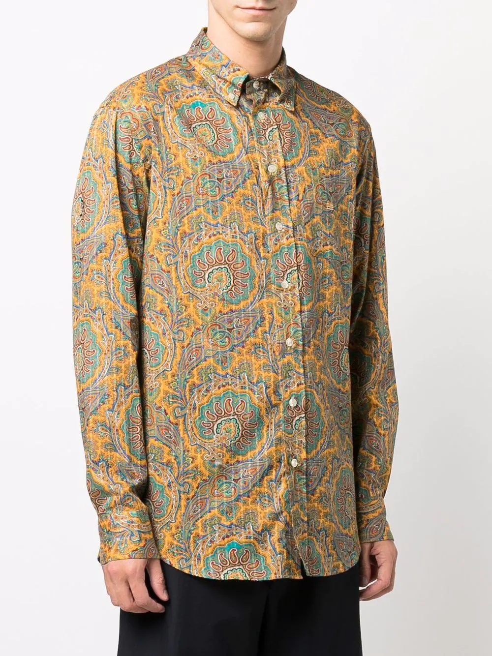 paisley button-down shirt - 3