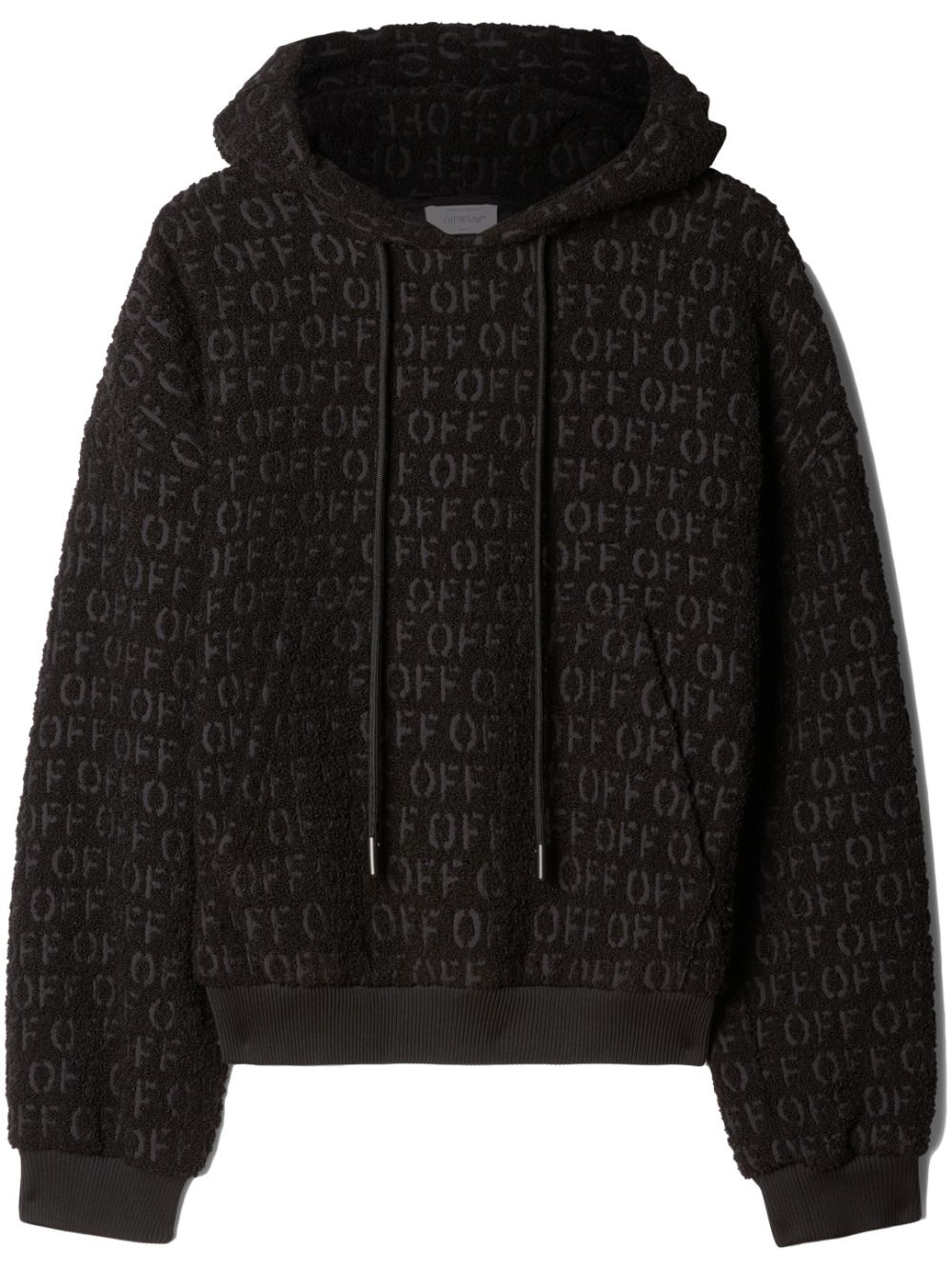 logo bouclé hoodie - 1