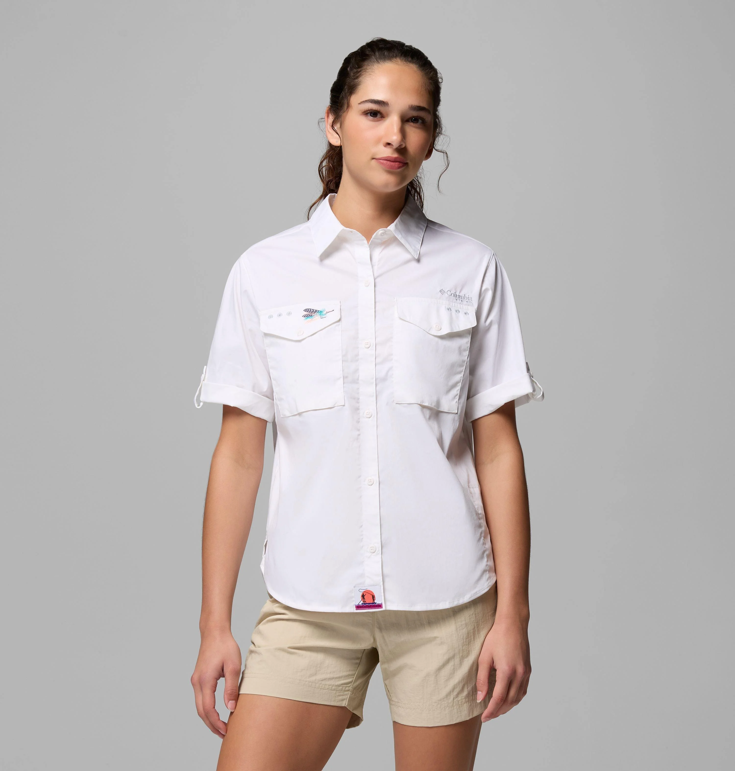 Women's PFG Bonefish Flats Short Sleeve Shirt - 1