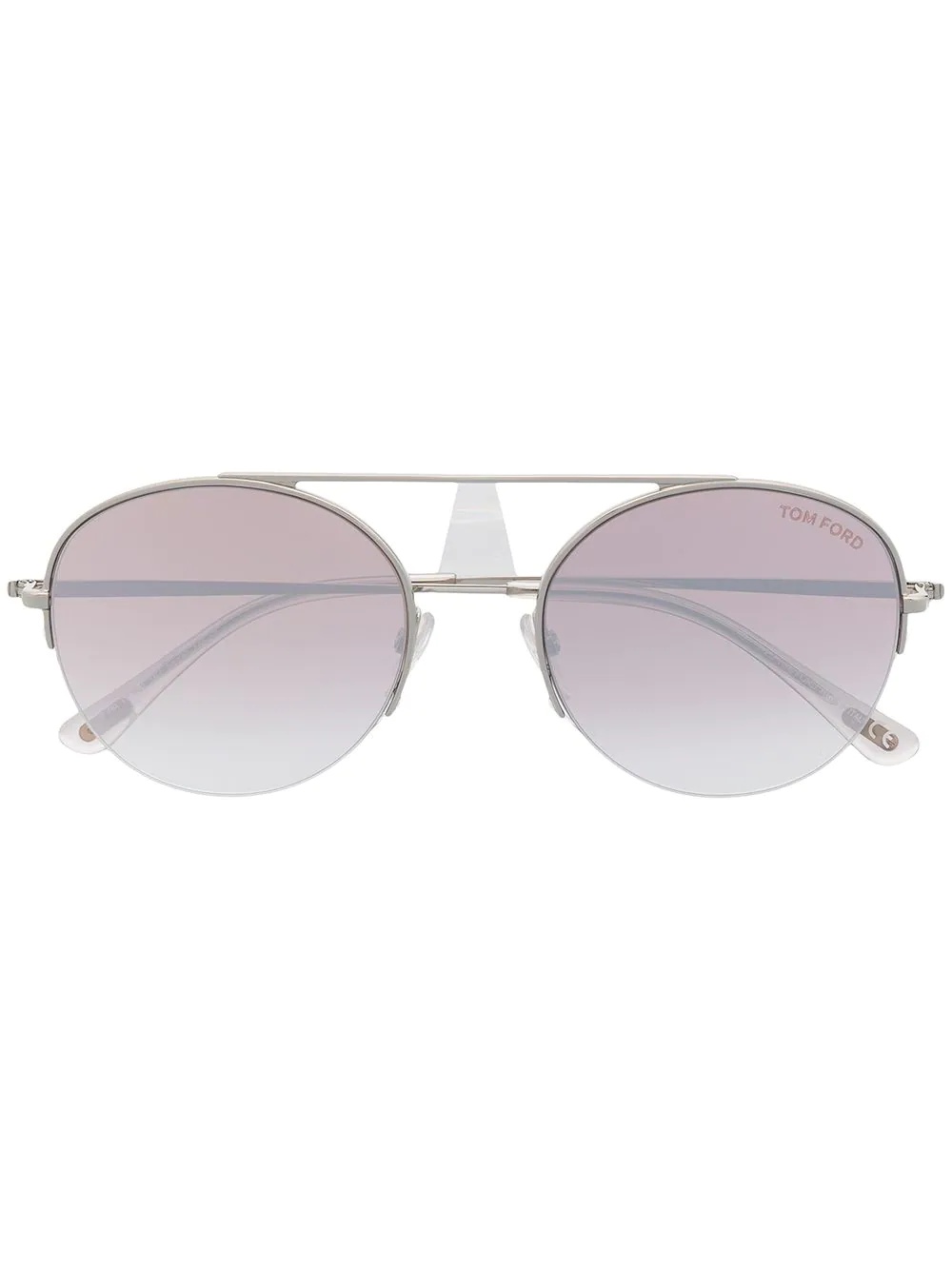 round-frame gradient sunglasses - 1