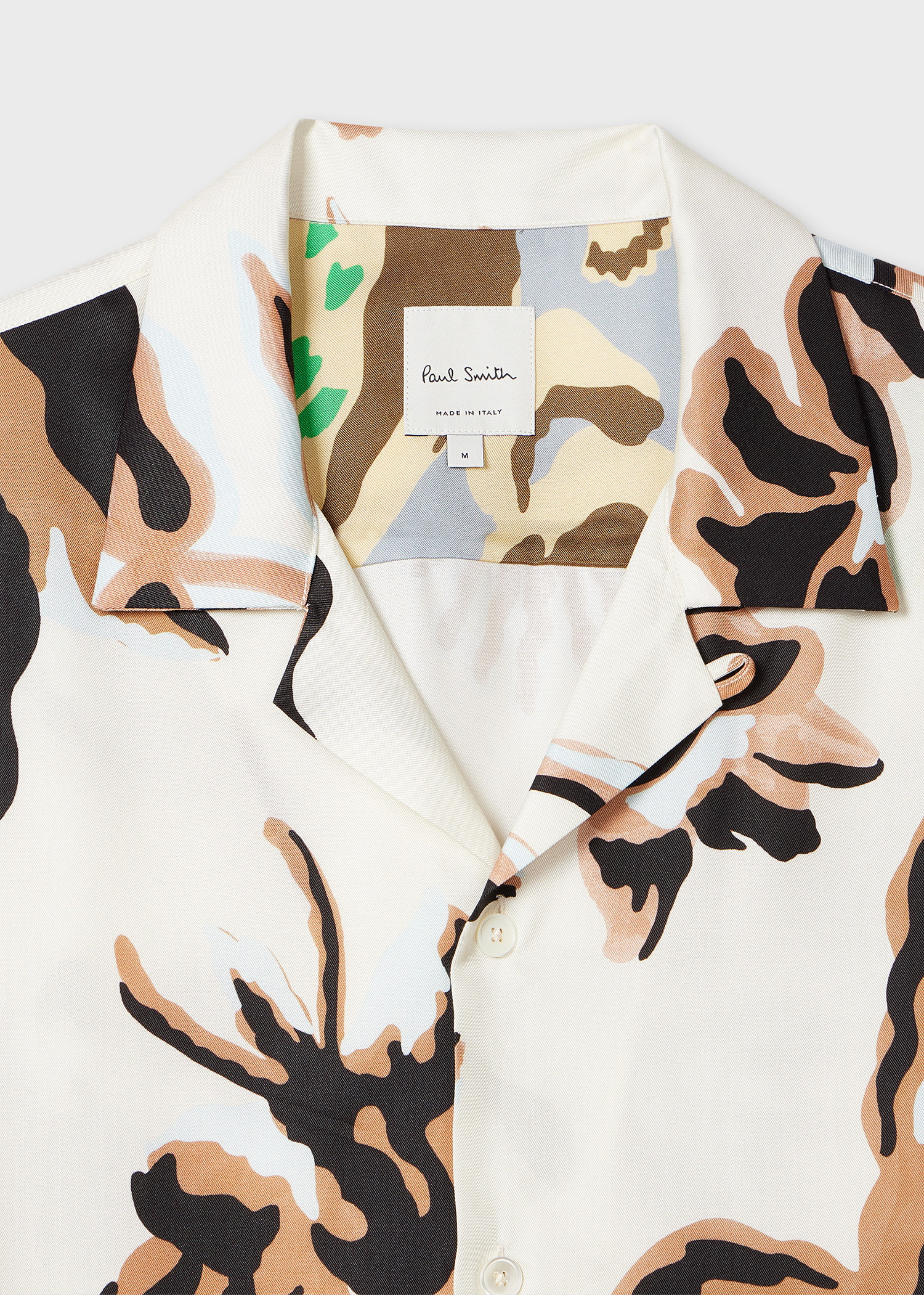 Ecru 'Bohemia' Print Short-Sleeve Shirt - 4