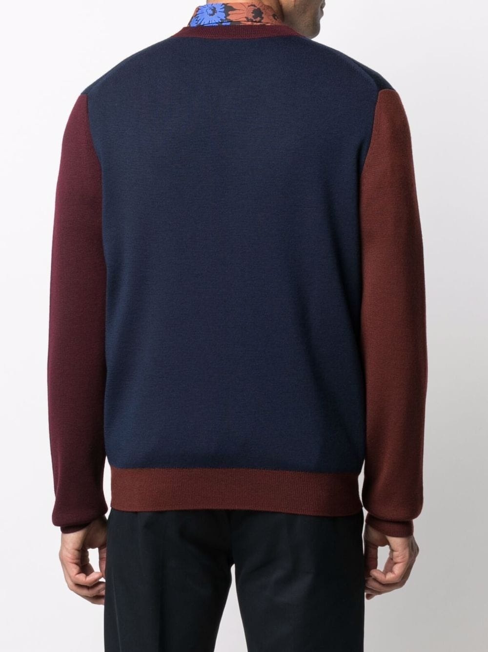 two-tone merino jumper - 4