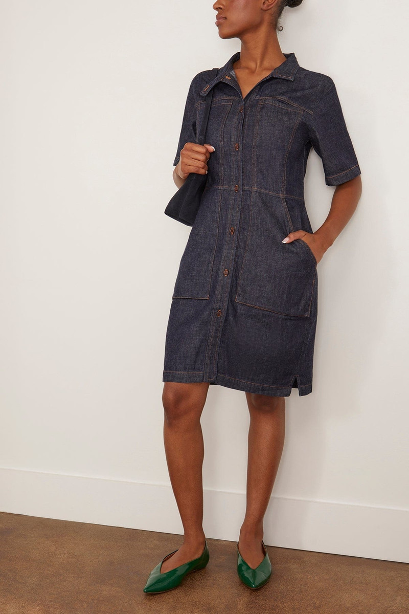 RACHEL COMEY Siren Dress in Indigo outlook