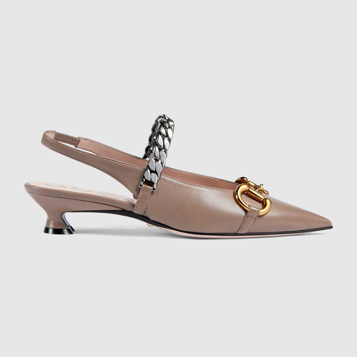 Women's leather pump with Horsebit - 1