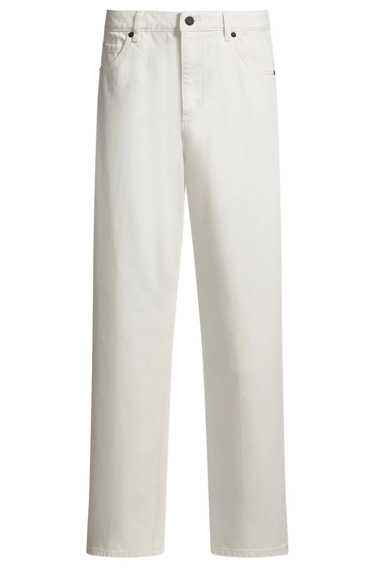 MODERN-FIT JEANS IN WHITE RIGID DENIM - 1