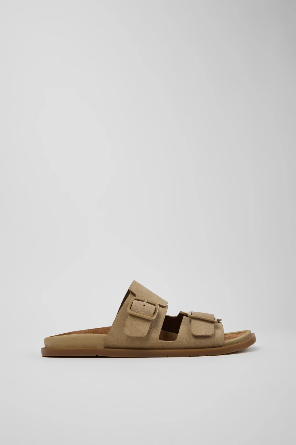 Brown Suede Leather Sandals for Men. - 1