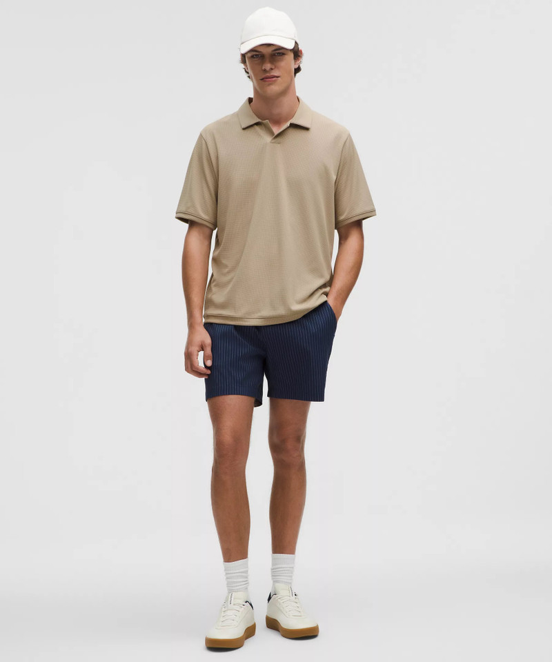 lululemon Textured Mesh Short-Sleeve Polo Shirt outlook